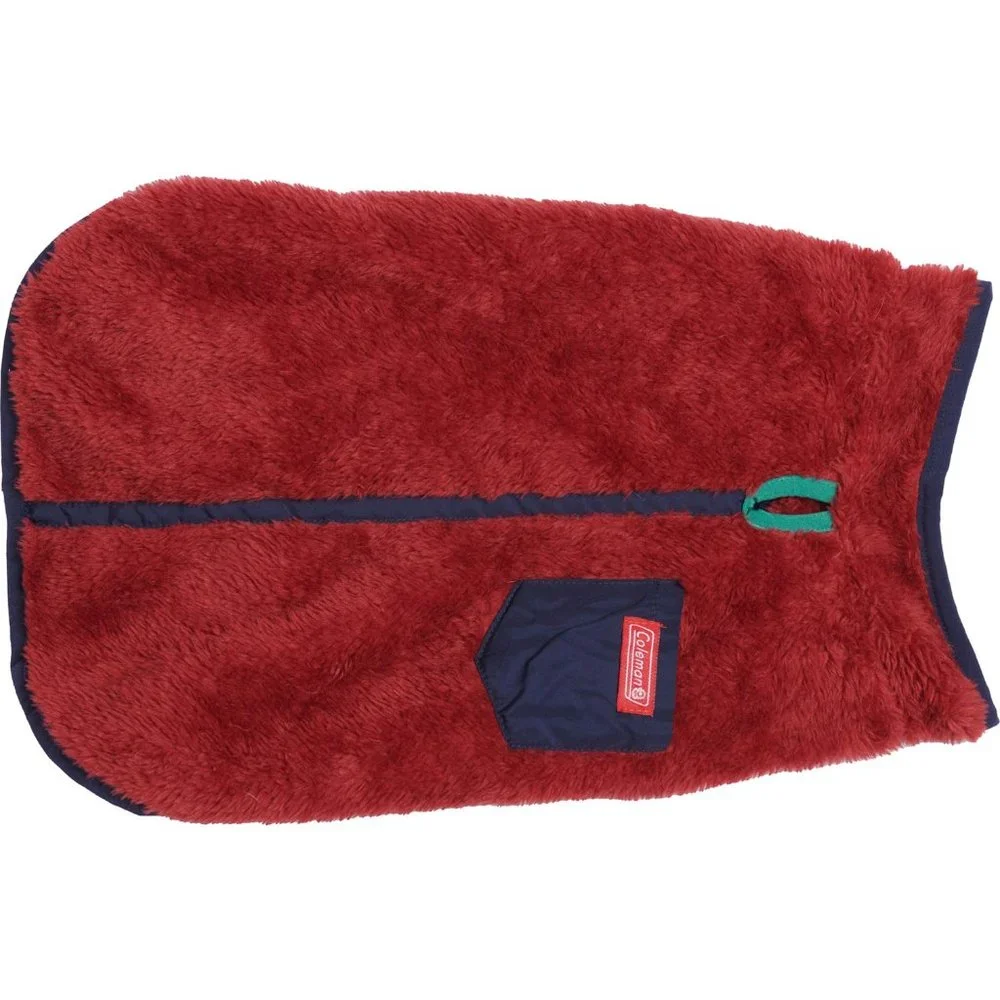 NWT Coleman Plush Dog Jacket blue 068sn - Picture 2 of 6